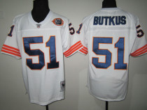 Dick Butkus Jersey: Throwback #51 Chicago Bears Jersey in White