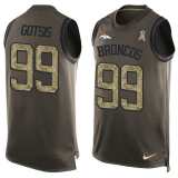 NFL Denver Broncos #99 Gotsis Limited Green Salute to Service Tank Top