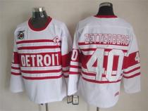 NHL Detroit Red Wings #40 Zetterberg White 75th Jersey