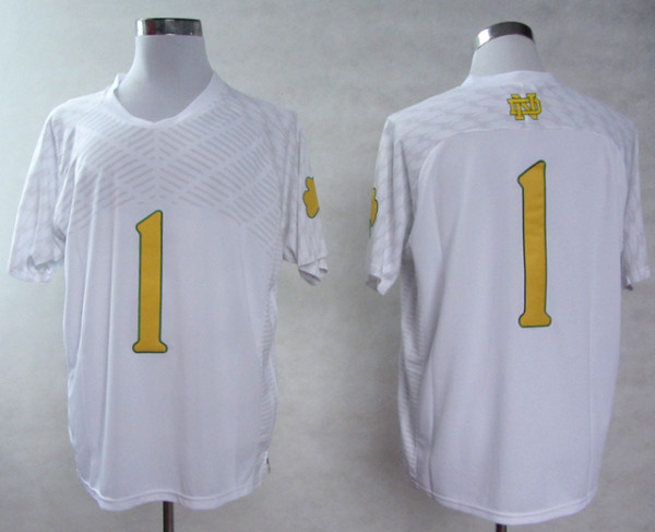 Norte Dame Fighting Irish Louis Nix III #1 White Jersey