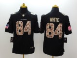 Nike Atlanta Falcons #84 White Black Salute TO Service Jersey