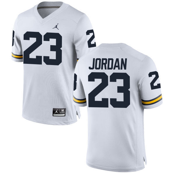NCAA Basketball Michigan Wolverines #23 Jordan College White Jersey