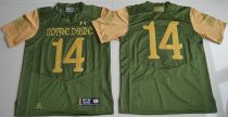 Notre Dame Fighting Irish #4 Kizer Under Armour Shamrock Series Premier Jersey Olive Green