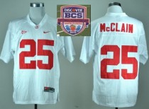 2013 BCS National Championship Alabama Crimson 25 McClain White Football Jersey