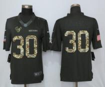 Nike Mens Houston Texans 30 Johnson Anthracite Salute To Service Limited Jersey