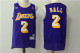 NBA Los Angeles Lakers #2 Ball Purple Throwback Jersey
