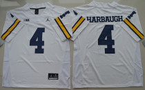 Jordan Brand Michigan Wolverines Jim Harbaugh 4 College White Limited Jersey