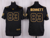 Mens Chicago Bears #83 Bennett Pro Line Black Gold Collection Jersey