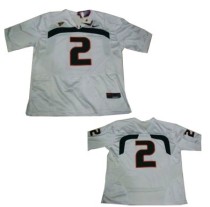 NCAA Miami Hurricanes #2 white with no name jersey