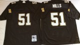 NFL New Orleans Saints #51 Vilma Black Throwback Jersey