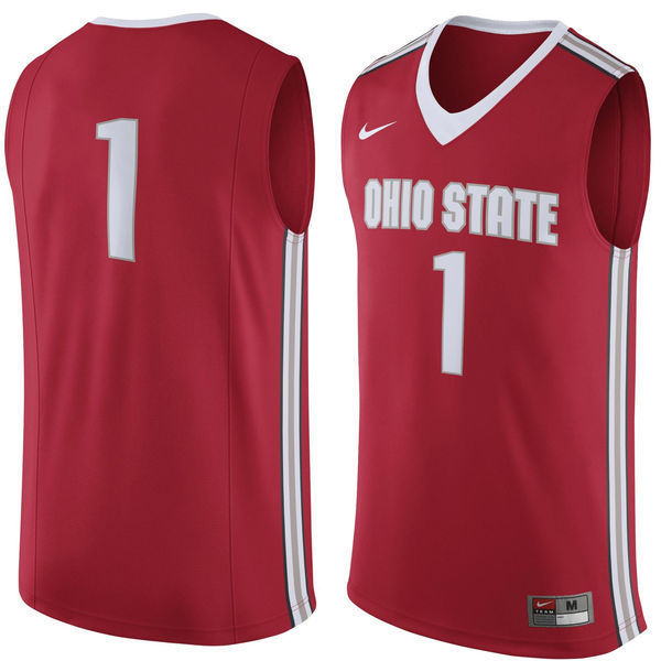 NCAA Ohio State Buckeyes #1 Nike Replica Jersey - Scarlet