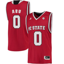 NCAA NC State Wolfpack #0 Abu College Basketball Red Jersey