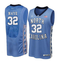 NCAA Basketball North Carolina #32 Luck Maye Blue College Jersey