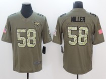 NFL Denver Broncos #58 Miller Olive Salute to Service Vapor Limited Jersey