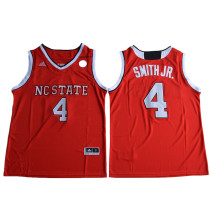 NCAA NC State Wolfpack #4 Dennis Smith Jr. College Basktball Red Jersey
