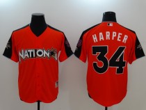 MLB American #34 Harper Blue All Star Jersey