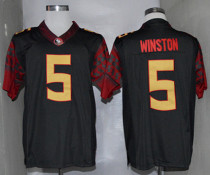 Florida State Seminoles (FSU) # 5 Jameis Winston Black Jersey