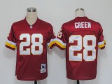 NFL Jerseys Washington Redskins 28 Green Red M&N 1991