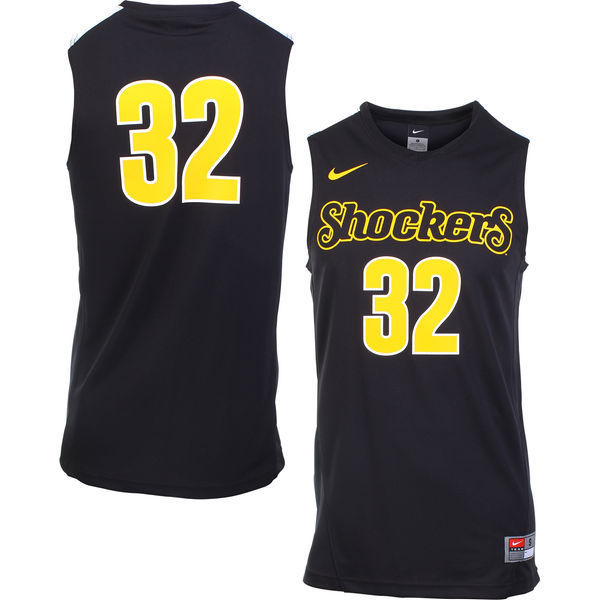 NCAA Wichita State Shockers #32 Basketball Jersey Black