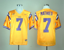 Nike LSU Tigers Tryann Mathieu 7 Golden College Football Jersey