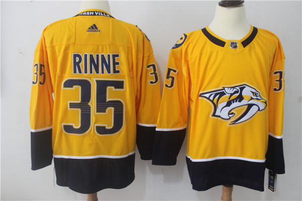 Adidas NHL Nashville Predators #35 Rinne Yellow Jersey