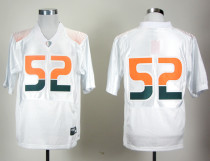 Nike Miami Hurricanes Ray Lewis 52 White Pro Combat College Football Jersey