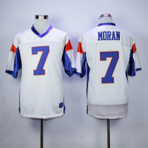 NCAA Mountain State #7 Alex Moran Blue Football Movie White Jersey