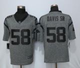 NEW Nike Carolina Panthers 58 Davis sr Gray Mens Gridiron Gray Limited Jersey
