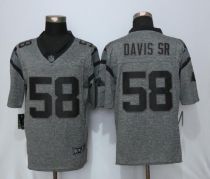 NEW Nike Carolina Panthers 58 Davis sr Gray Mens Gridiron Gray Limited Jersey