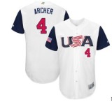 2017 World Baseball USA #4 Archer White Classic Jersey