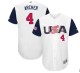 2017 World Baseball USA #4 Archer White Classic Jersey