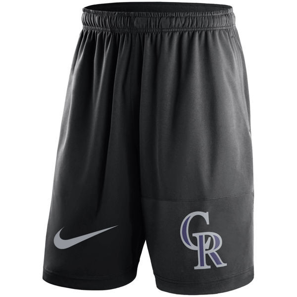 33Mens Colorado Rockies Nike Black Dry Fly Shorts