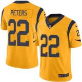 NFL Los Angeles Rams #22 Peters Yellow Vapor Limited Jersey