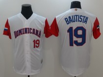 2017 World Baseball Dominicana #19 Bautista White Classic Jersey