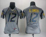 Women Nike West Virginia Mountaineers Geno Smith 12 Grey College Football Jersey