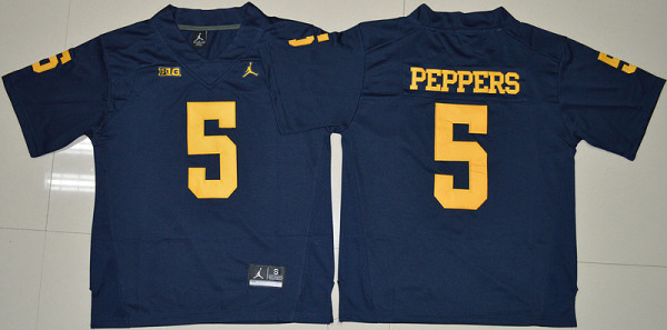 Jordan Brand Michigan Wolverines Jabrill Peppers 5 College Navy Blue Limited Jersey