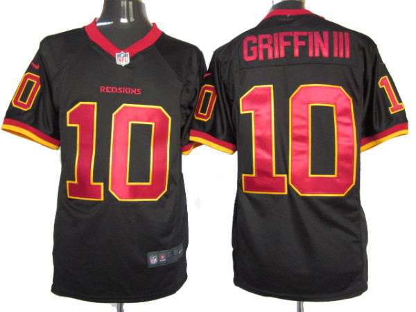 Black Robert Griffin III Jersey, Washington Redskins #10 Nike NFL Game Jersey