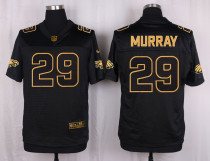 Mens Philadelphia Eagles #29 DeMarco Murray Pro Line Black Gold Collection Jersey