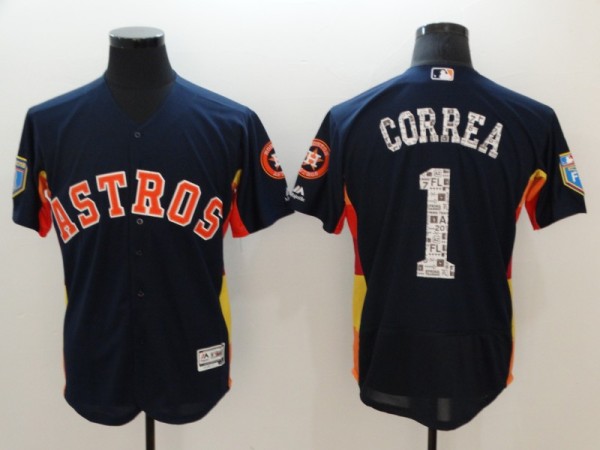 MLB Houston Astros #1 Correa Spring Training Jersey