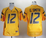 NCAA Nike West Virginia#12 G.Smith yellow jersey