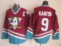 NHL Anaheim Ducks #9 Kariya Red Jersey with C Patch