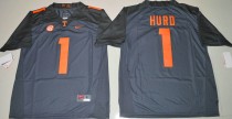 NCAA Tennessee Volunteers White #1 Hurd Black Jersey