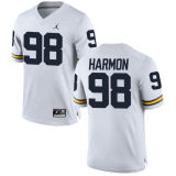 NCAA Basketball Michigan Wolverines #98 Harmon College White Jersey