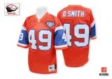 Mens Dennis Smith Jersey Denver Broncos 49 Throwback Orange NFL Jerseys