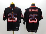 Nike Cincinnati Bengals #25 Bernard USA Flag Fashion Black Elite Jersey