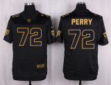 Mens Chicago Bears #72 Perry Pro Line Black Gold Collection Jersey