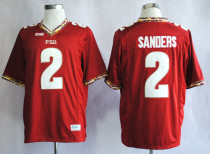 Florida State Seminoles (FSU) #2 Deion Sanders Red Jersey
