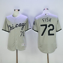 MLB Chicago White Sox #72 Fisk Grey Jersey