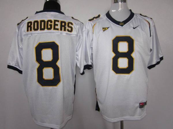 california golden bears #8 aaron rodgers white color jersey