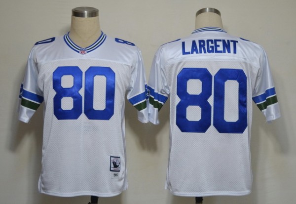 NFL Jerseys Seattle Seahawks 80 Largent White Throwback